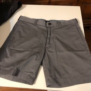 J Crew chino shorts in grey.